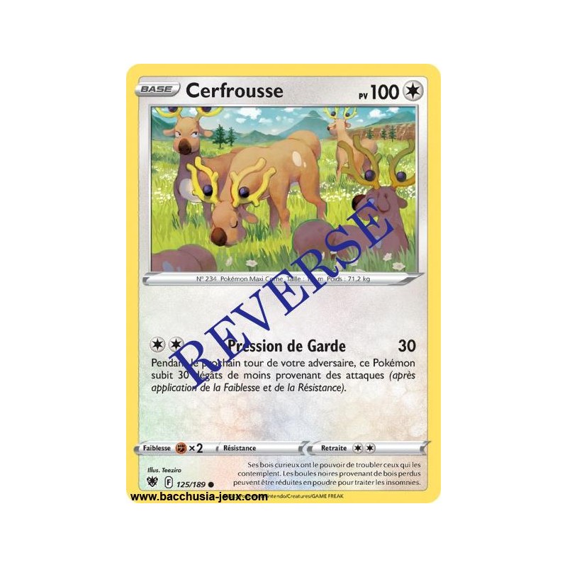 Carte Pokémon EB10 125/189 Cerfrousse Reverse