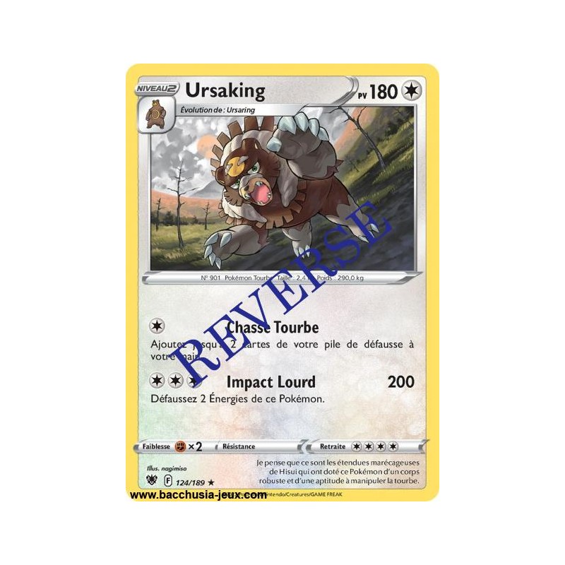 Carte Pokémon EB10 124/189 Ursaking RARE Reverse