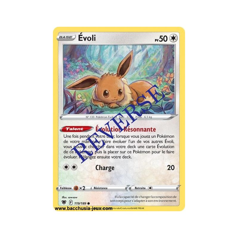 Carte Pokémon EB10 119/189 Evoli Reverse