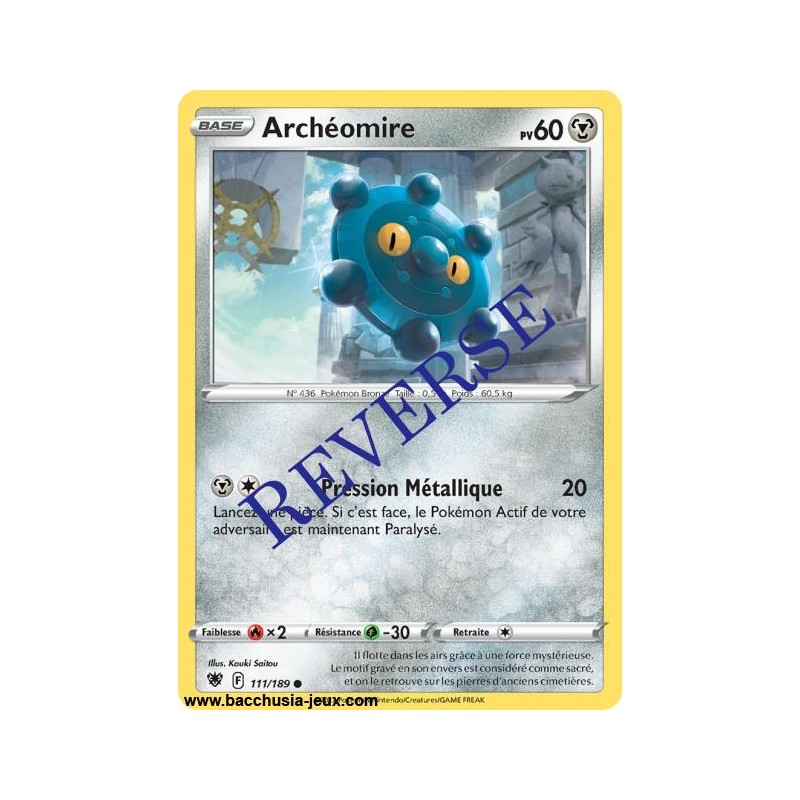 Carte Pokémon EB10 111/189 Archéomire Reverse