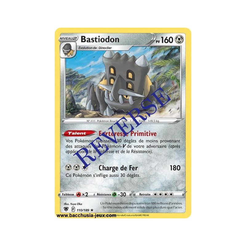 Carte Pokémon EB10 110/189 Bastiodon HOLO Reverse