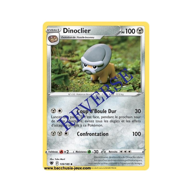 Carte Pokémon EB10 109/189 Dinoclier Reverse