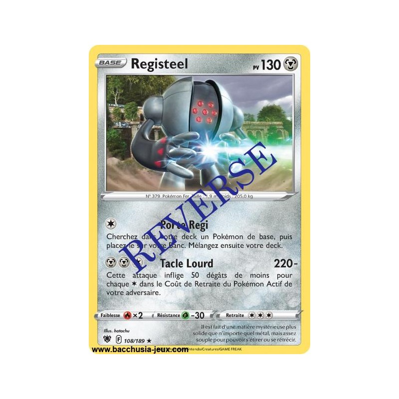 Carte Pokémon EB10 108/189 Registeel RARE Reverse