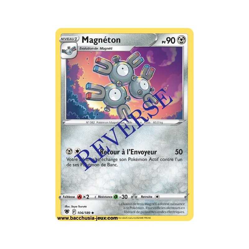 Carte Pokémon EB10 106/189 Magnéton Reverse