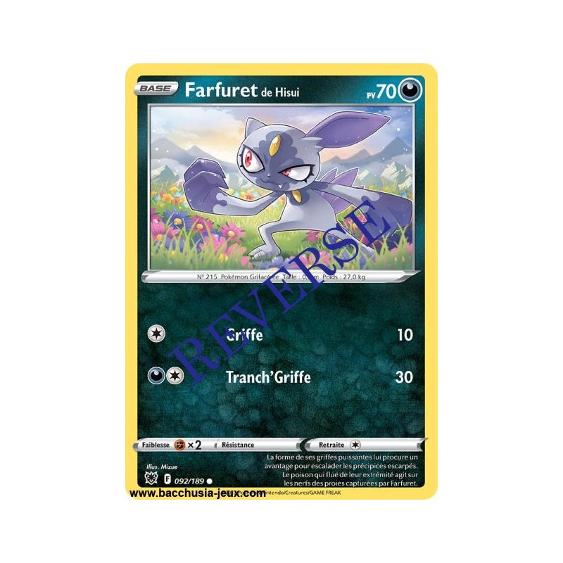 Carte Pokémon EB10 092/189 Farfuret de Hisui Reverse