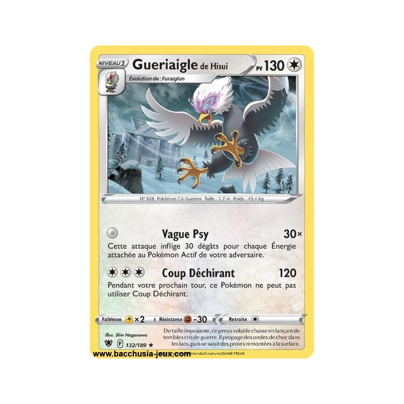 Carte Pokémon EB10 132/189 Gueriaigle RARE