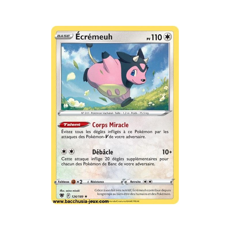 Carte Pokémon EB10 126/189 Ecrémeuh HOLO