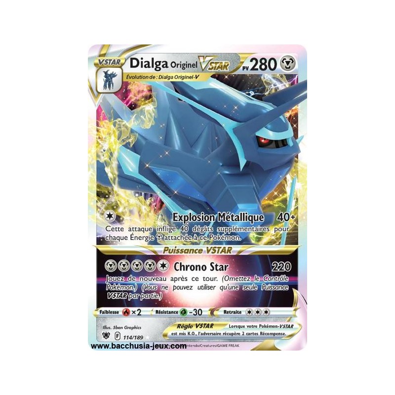 Carte Pokémon EB10 114/189 Dialga Originel V Star