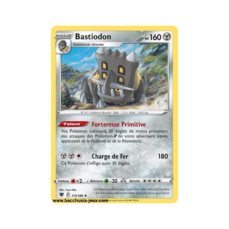 Carte Pokémon EB10 110/189 Bastiodon HOLO