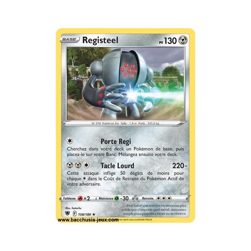 Carte Pokémon EB10 108/189 Registeel RARE