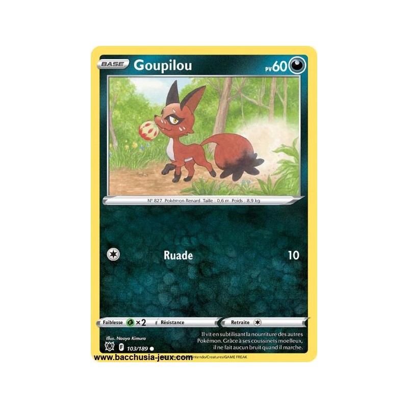 Carte Pokémon EB10 103/189 Goupilou Reverse