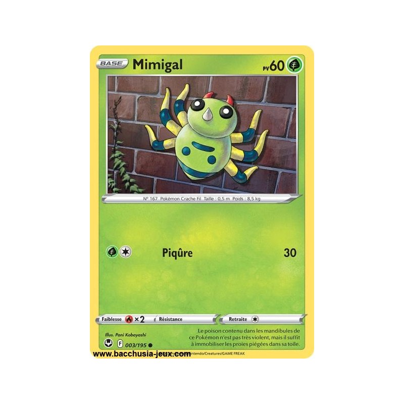Carte Pokémon EB12 003/195 Mimigal