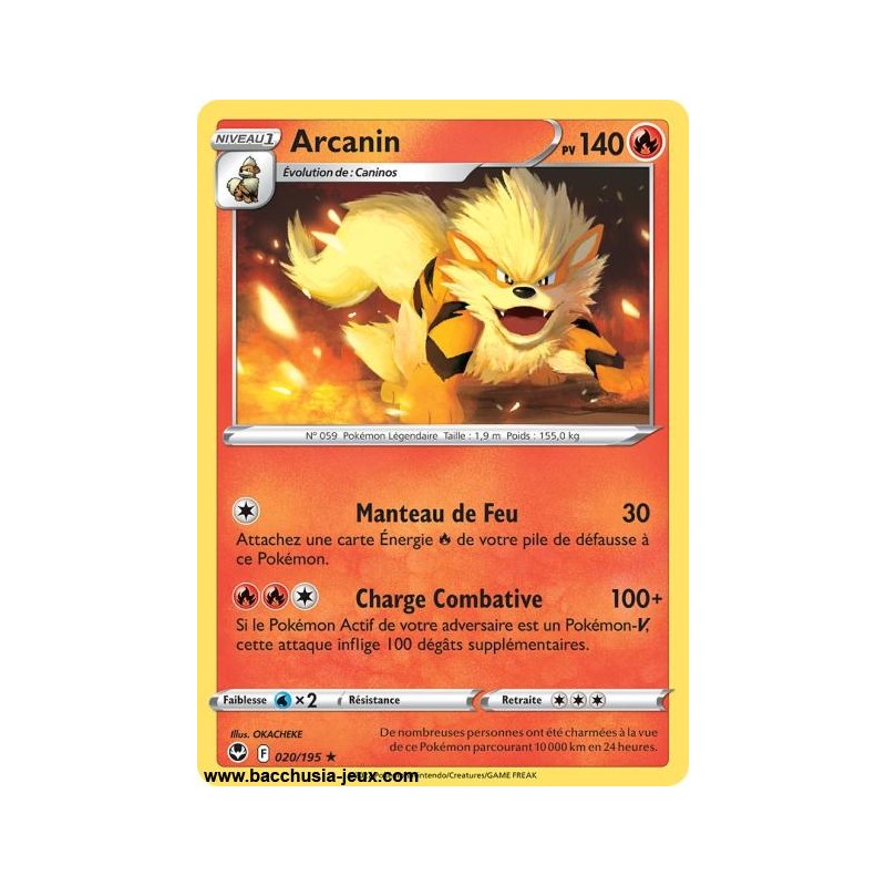 Carte Pokémon EB12 020/195 Arcanin RARE