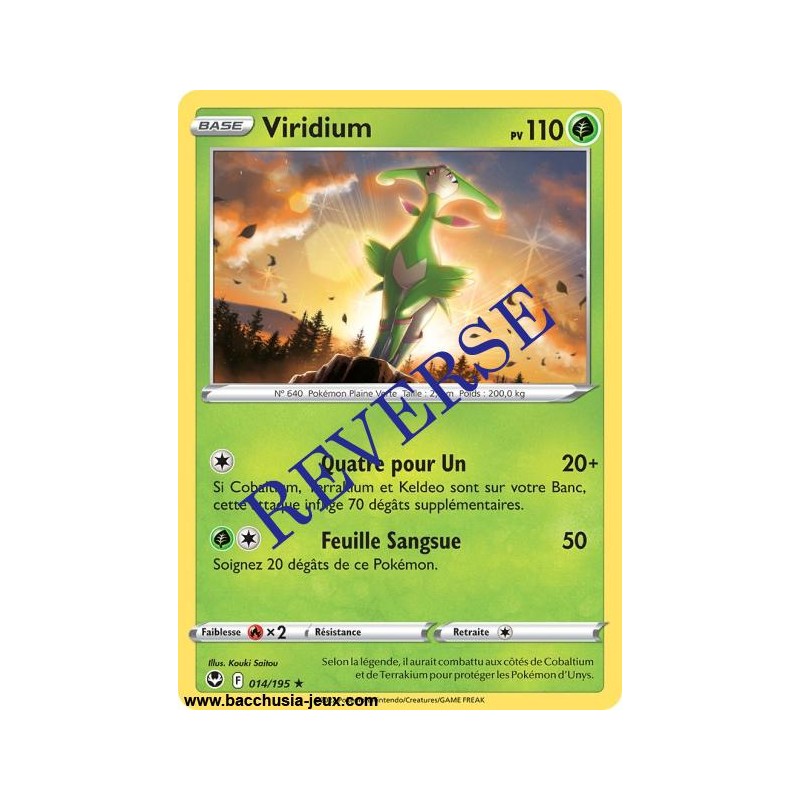 Carte Pokémon EB12 014/195 Viridium RARE Reverse