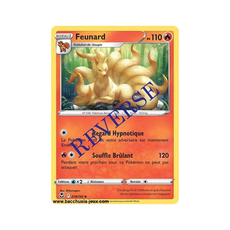 Carte Pokémon EB12 018/19 Feunard Reverse