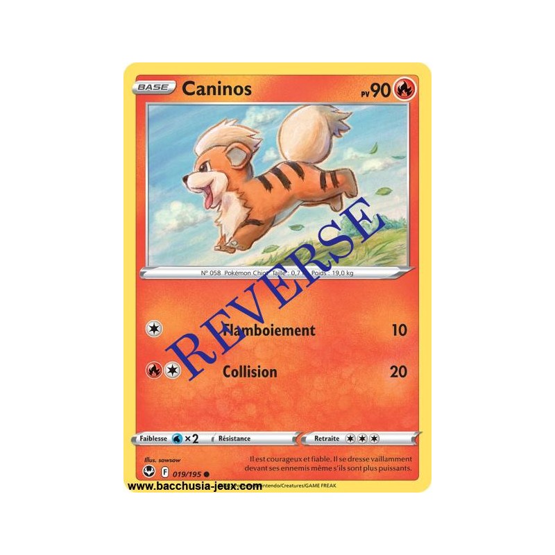 Carte Pokémon EB12 019/195 Caninos Reverse