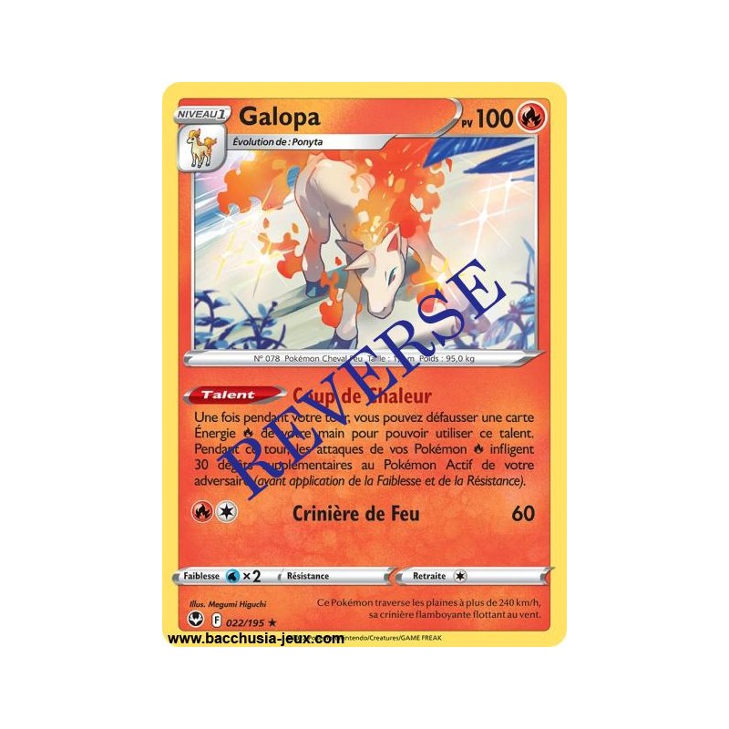 Carte Pokémon EB12 022/195 Galopa HOLO Reverse