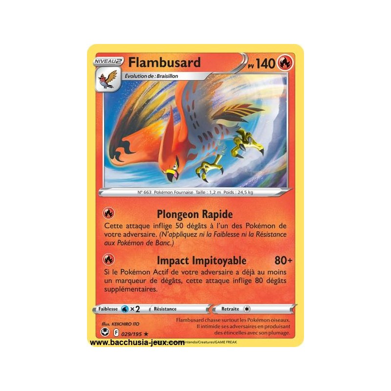 Carte Pokémon EB12 029/195 Flambusard RARE