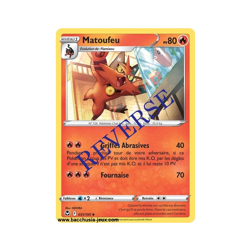 Carte Pokémon EB12 031/195 Matoufeu Reverse