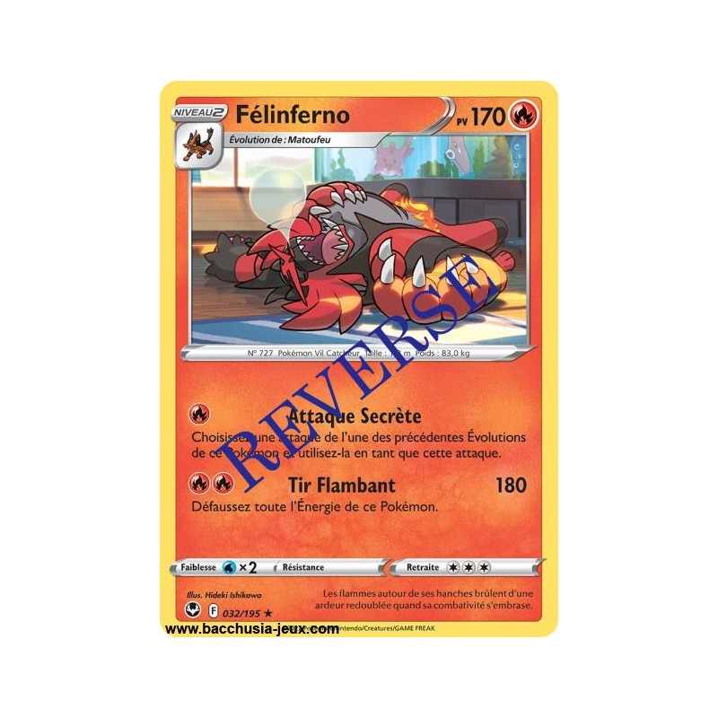 Carte Pokémon EB12 032/195 Félinferno RARE Reverse