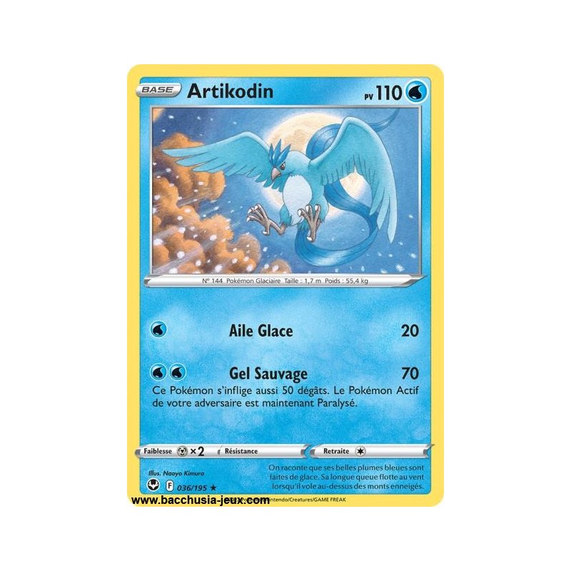Carte Pokémon EB12 036/195 Artikodin HOLO