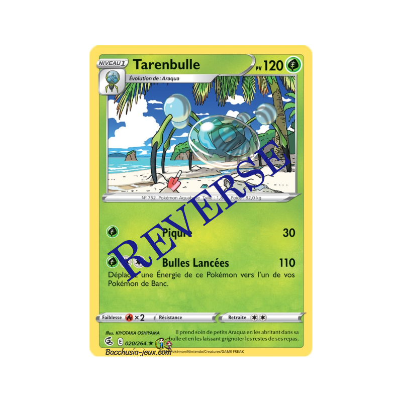 Carte Pokémon EB08 020/264 Tarenbulle RARE Reverse