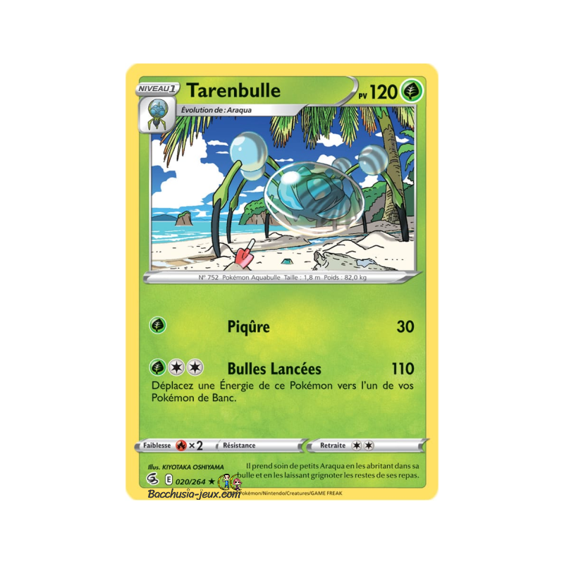Carte Pokémon EB08 020/264 Tarenbulle RARE