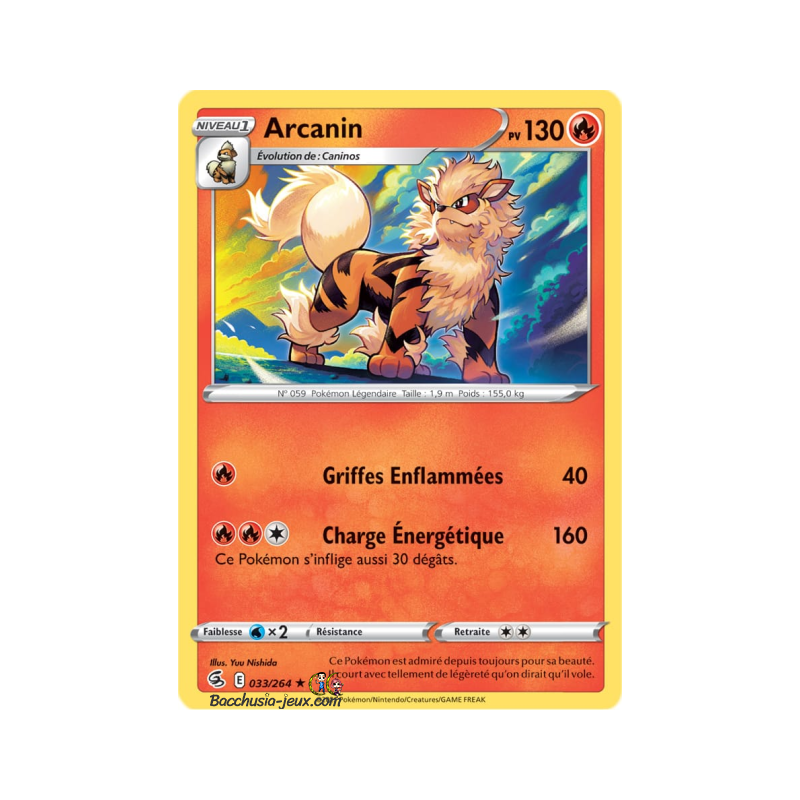 Carte Pokémon EB08 033/264 Arcanin RARE