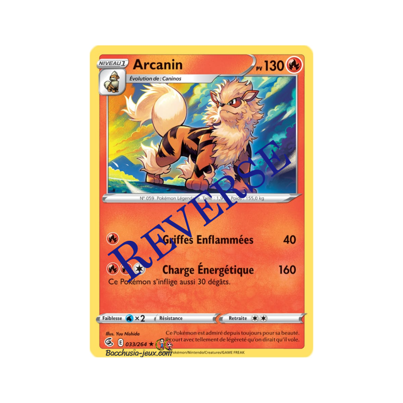 Carte Pokémon EB08 033/264 Arcanin RARE Reverse