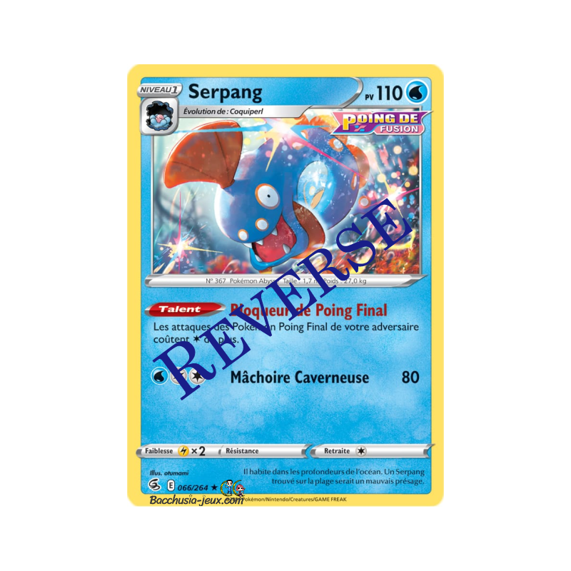 Carte Pokémon EB08 066/264 Serpang RARE Reverse