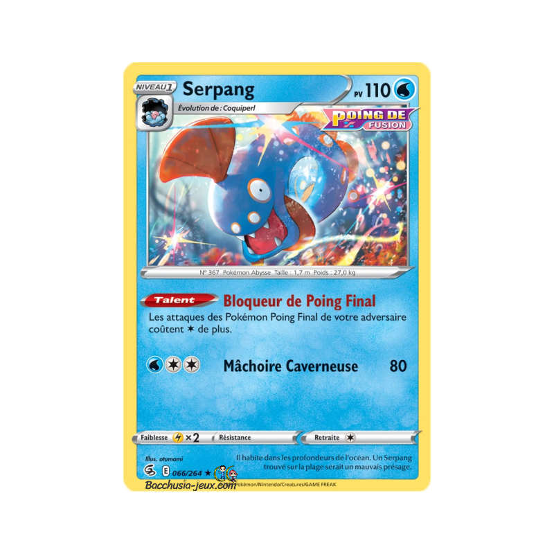 Carte Pokémon EB08 066/264 Serpang RARE
