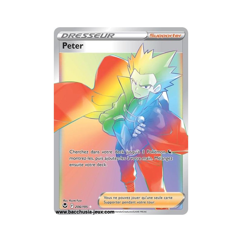 Carte Pokémon EB12 206/195 Peter Secrète