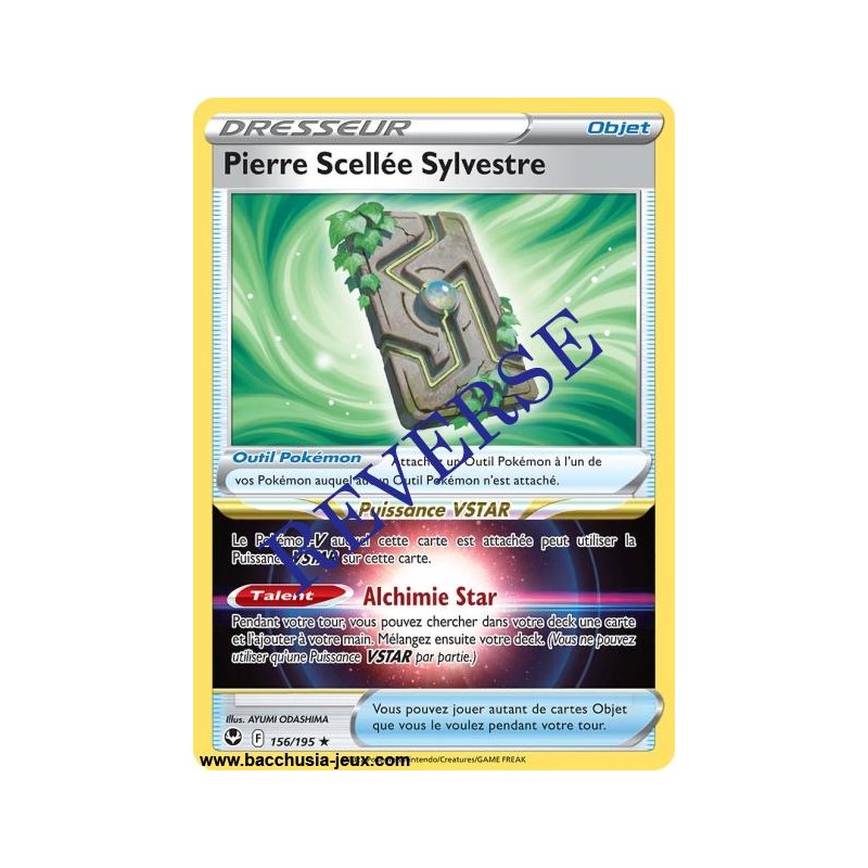Carte Pokémon EB12 156/195 Pierre Scellée Sylvestre HOLO Reverse