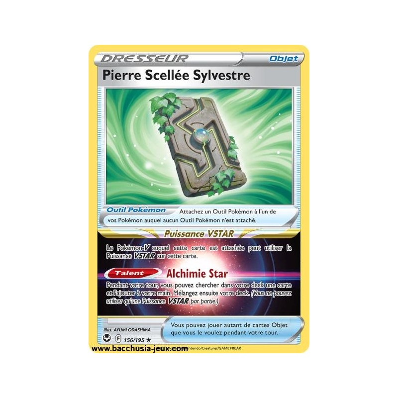 Carte Pokémon EB12 156/195 Pierre Scellée Sylvestre HOLO