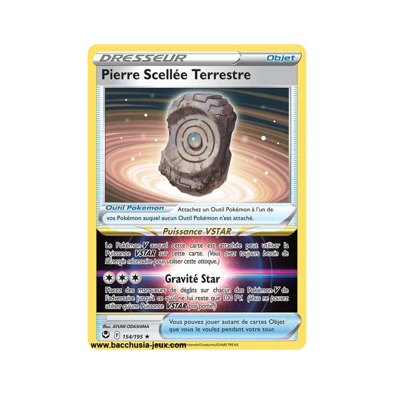 Carte Pokémon EB12 154/195 Pierre Scellée Terrestre HOLO