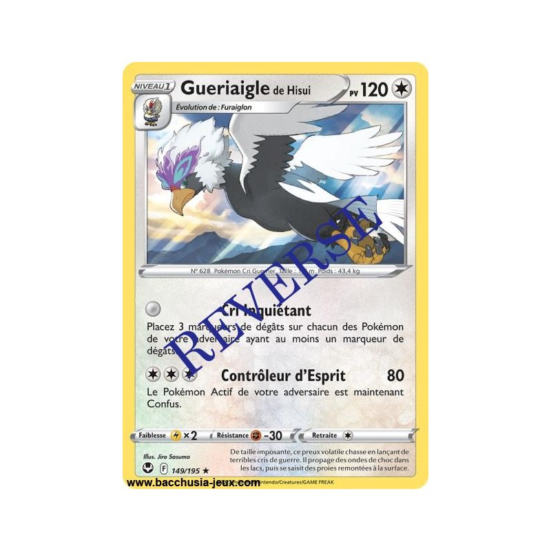 Carte Pokémon EB12 149/195 Gueriaigle de Hisui RARE Reverse