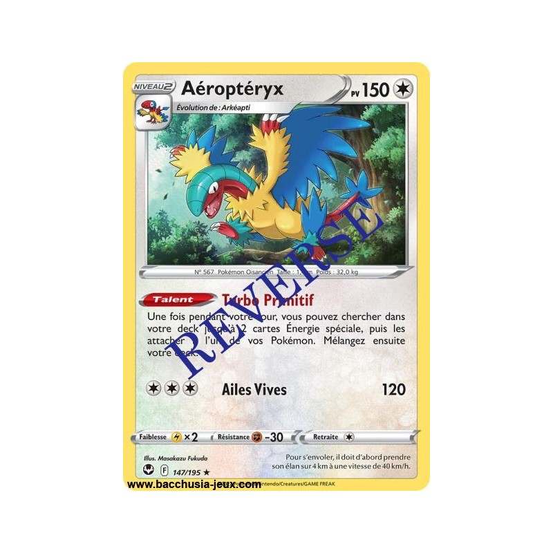 Carte Pokémon EB12 147/195 Aéroptéryx HOLO Reverse