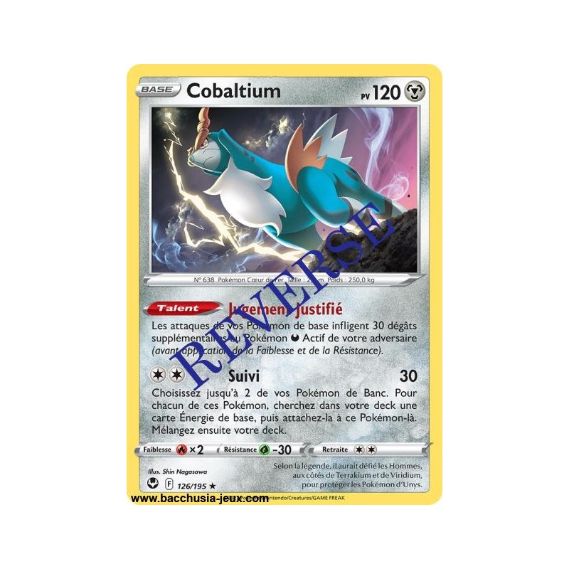 Carte Pokémon EB12 126/195 Cobaltium RARE Reverse 