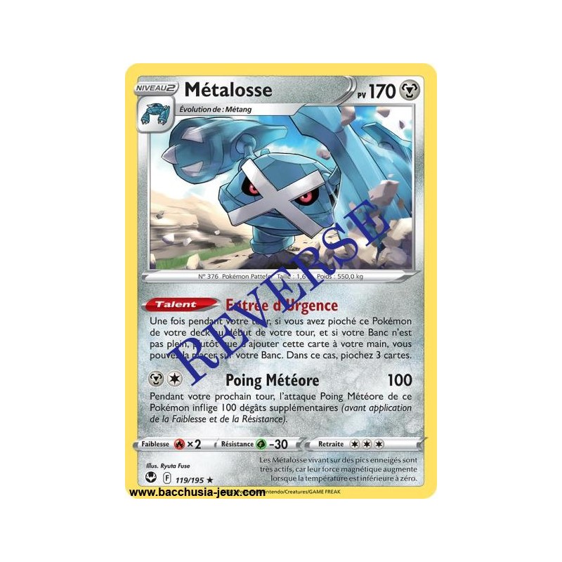 Carte Pokémon EB12 119/195 Métalosse HOLO Reverse