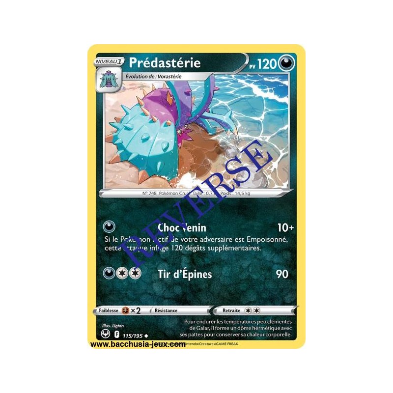 Carte Pokémon EB12 115/195 Prédastérie Reverse