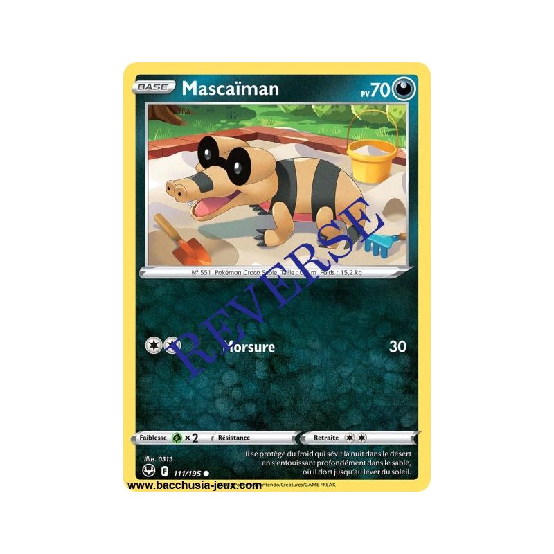 Carte Pokémon EB12 111/195 Mascaïman Reverse