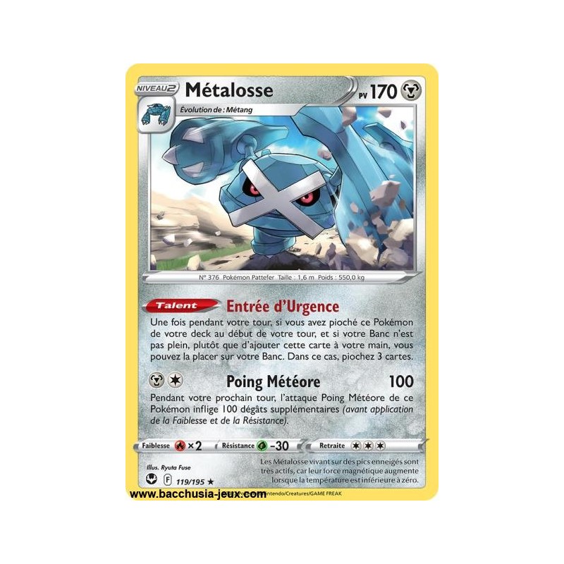 Carte Pokémon EB12 119/195 Métalosse HOLO