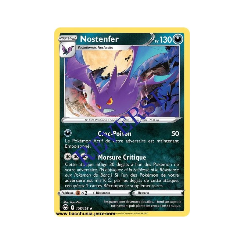 Carte Pokémon EB12 105/195 Nostenfer HOLO Reverse