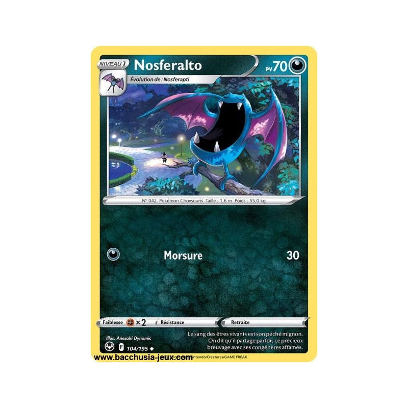 Carte Pokémon EB12 104/195 Nosferalto