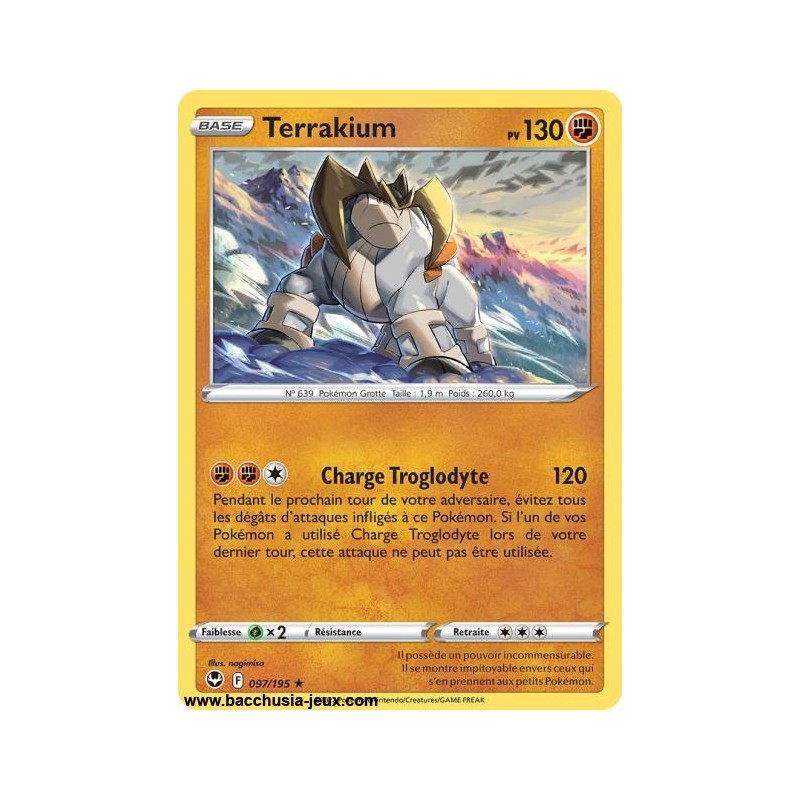 Carte Pokémon EB12 097/195 Terrakium HOLO