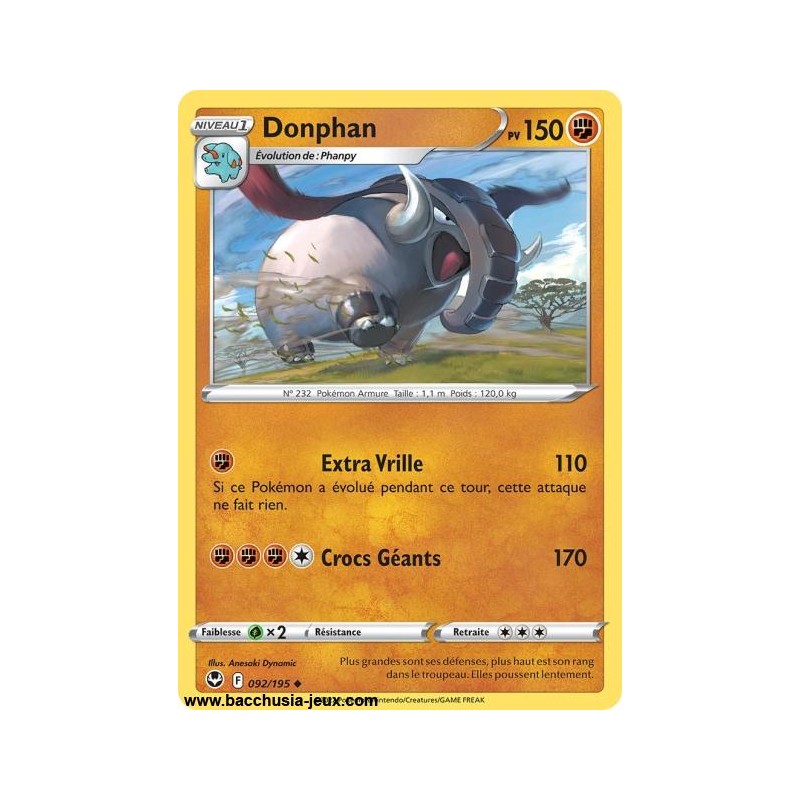 Carte Pokémon EB12 092/195 Donphan