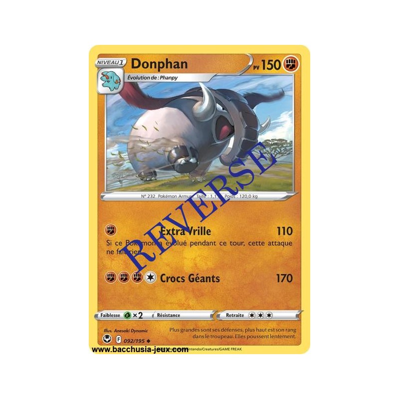 Carte Pokémon EB12 092/195 Donphan Reverse