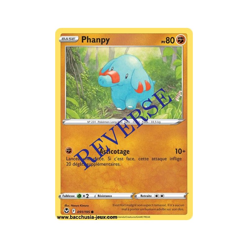Carte Pokémon EB12 091/195 Phanpy Reverse