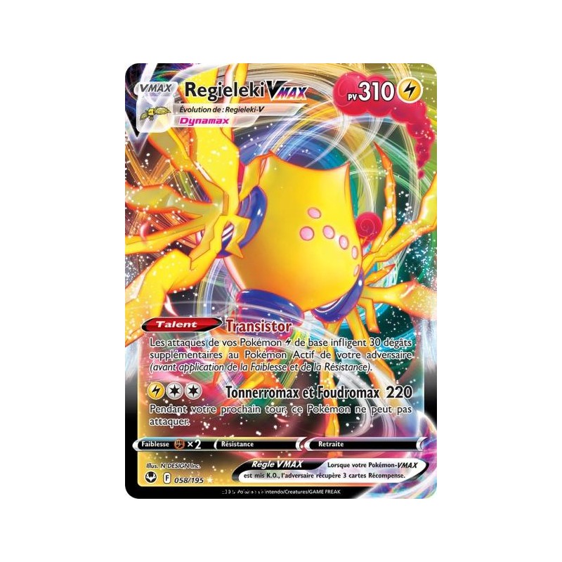 Carte Pokémon EB12 058/195 Regieleki VMAX