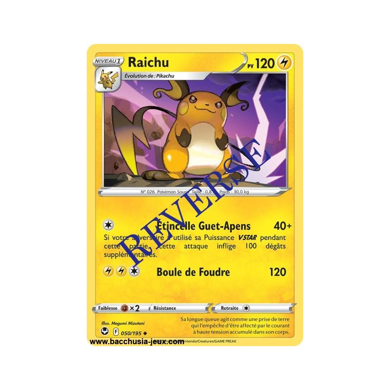 Carte Pokémon EB12 050/195 Raichu Reverse